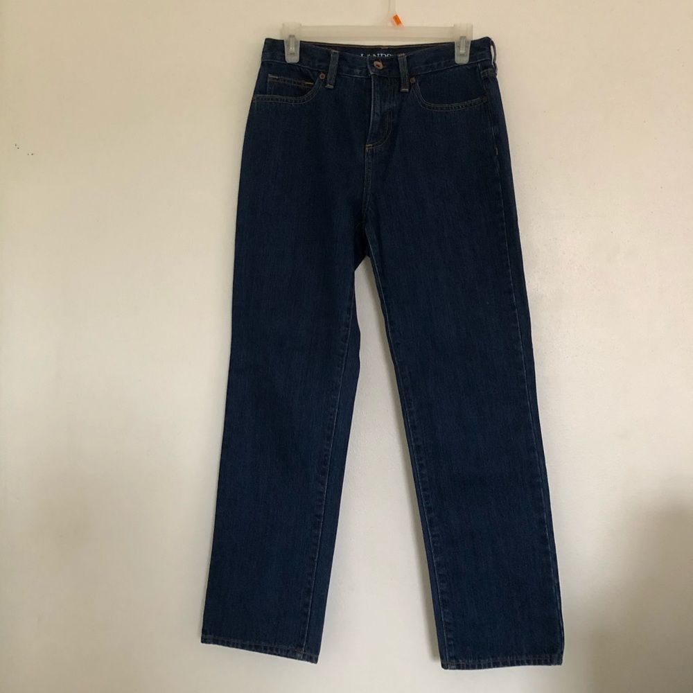 Vintage Lands’ End high waist straight leg jeans.